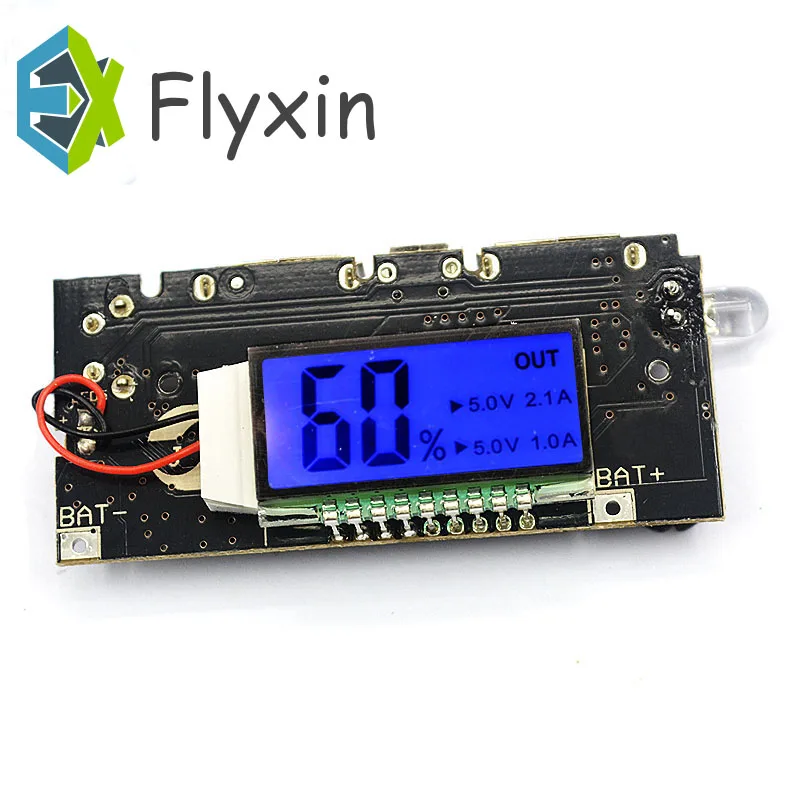 Automatic Protection Dual USB 5V 1A 2.1A Mobile Power Bank 18650 Lithium Battery Charger Board Digital LCD Charging Module | Электроника