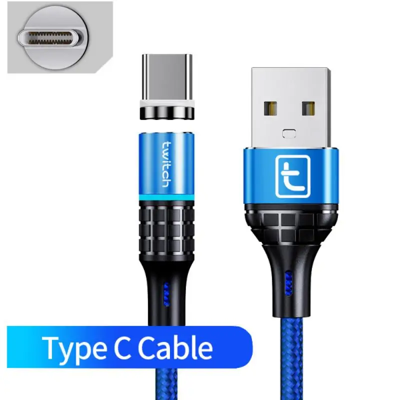 

1PC Charging Cable With Magnetic Plug 5A 180Magnetic Charging Cable USB Type-C Magnetic Charging Cable Portable Magnetic Cable