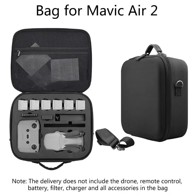 

Travel Carrying Case Large Capacity Storage Bag Shockproof Protective Box with Shoulder Strap for D-JI Mavic Air 2