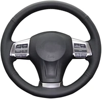 2021 new steering wheel cover for subaru impreza forester outback legacy xv crosstrek interior accessories genuine leather sew