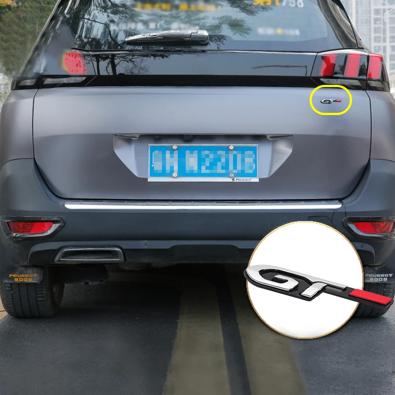 Автомобильный Стайлинг GT LOGO Эмблема значок наклейка Стикеры Накладка для peugeot 206 307 406 407 207 208 308 508 2008 3008 5008 4008 301 408