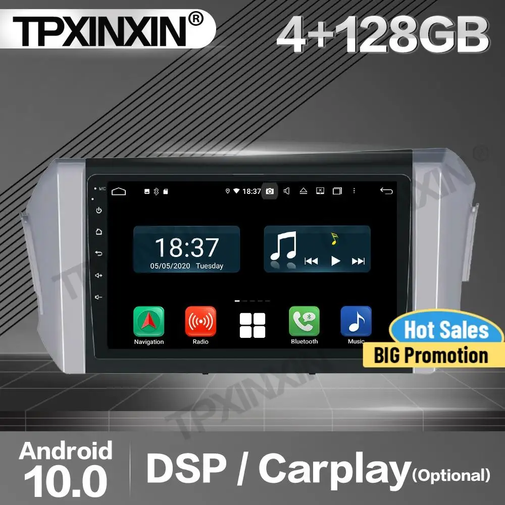 

128G Carplay Car Radio 2 Din Stereo Receiver Android For Toyota Innova 2015 2016 2017 2018 RHD GPS Navi Player Audio Head Unit