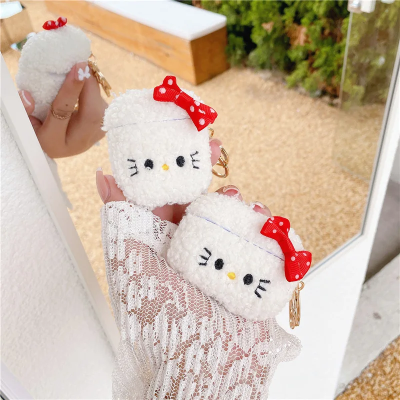 

Plush Cartoon Cat Earphone Case Apple AirPods 2 Case Cover AirPods Pro Case IPhone Earbuds Accessories AirPod Case Cute Air Pods