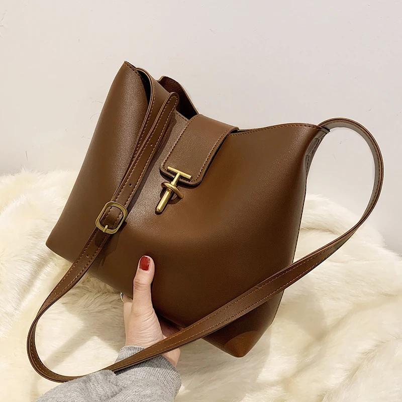 

VeryMe Large Capacity Totes Handbags PU Shoulder Messenger Bag Female Leather Bucket Composite Bag Daily Purse sac à main femme