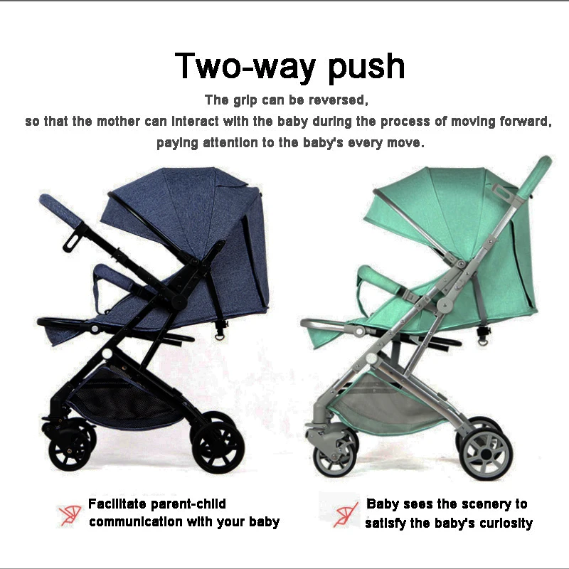 Ультралегкая портативная складная коляска может сидеть на высокой ландшафтной