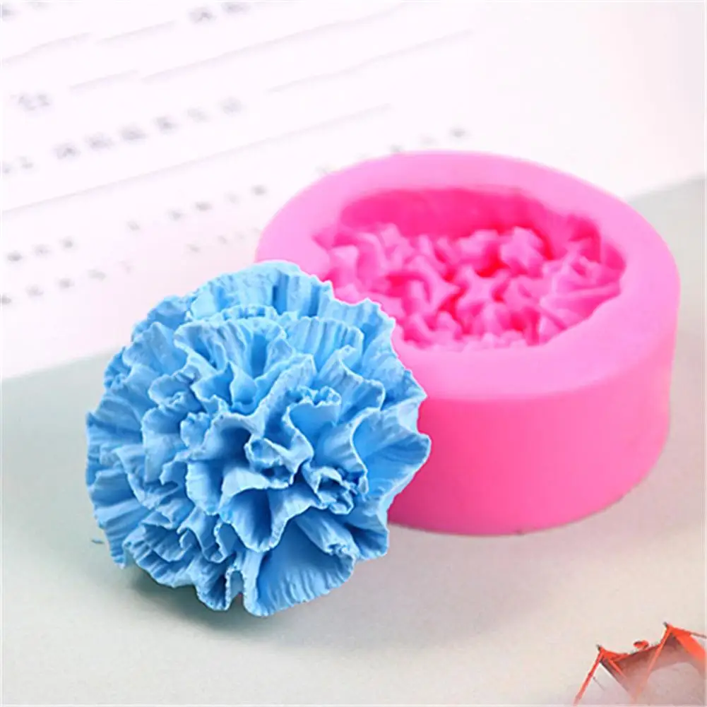 3D Carnations Flower Silicone Mould Kitchen Supplies Baking Homemade Decorative Candle Mold DIY Cake Ornament Molds | Дом и сад