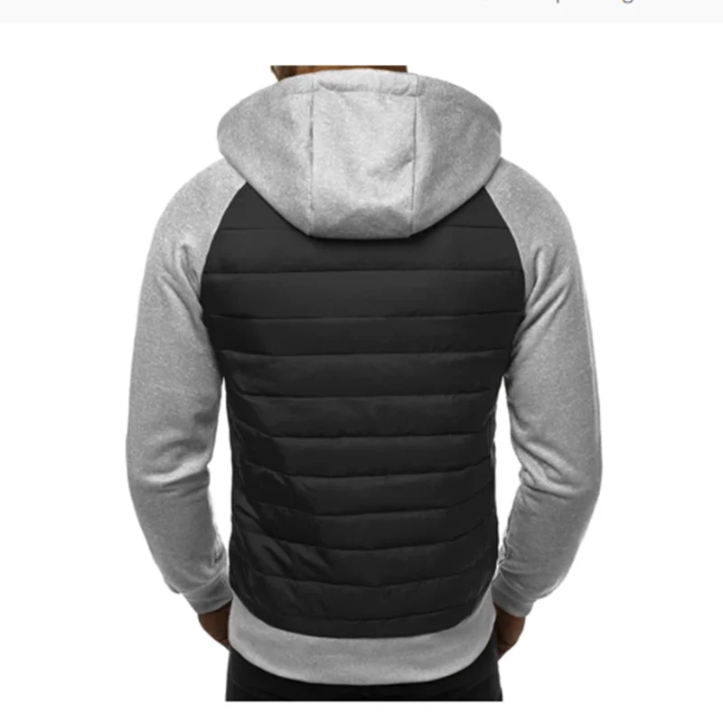 

S Print Zipper Men Jackets Autumn Winter Casual Fleece Coats Bomber Jacket Fashion Hooded Male Outwear Slim Fit Hoody Homme Coat