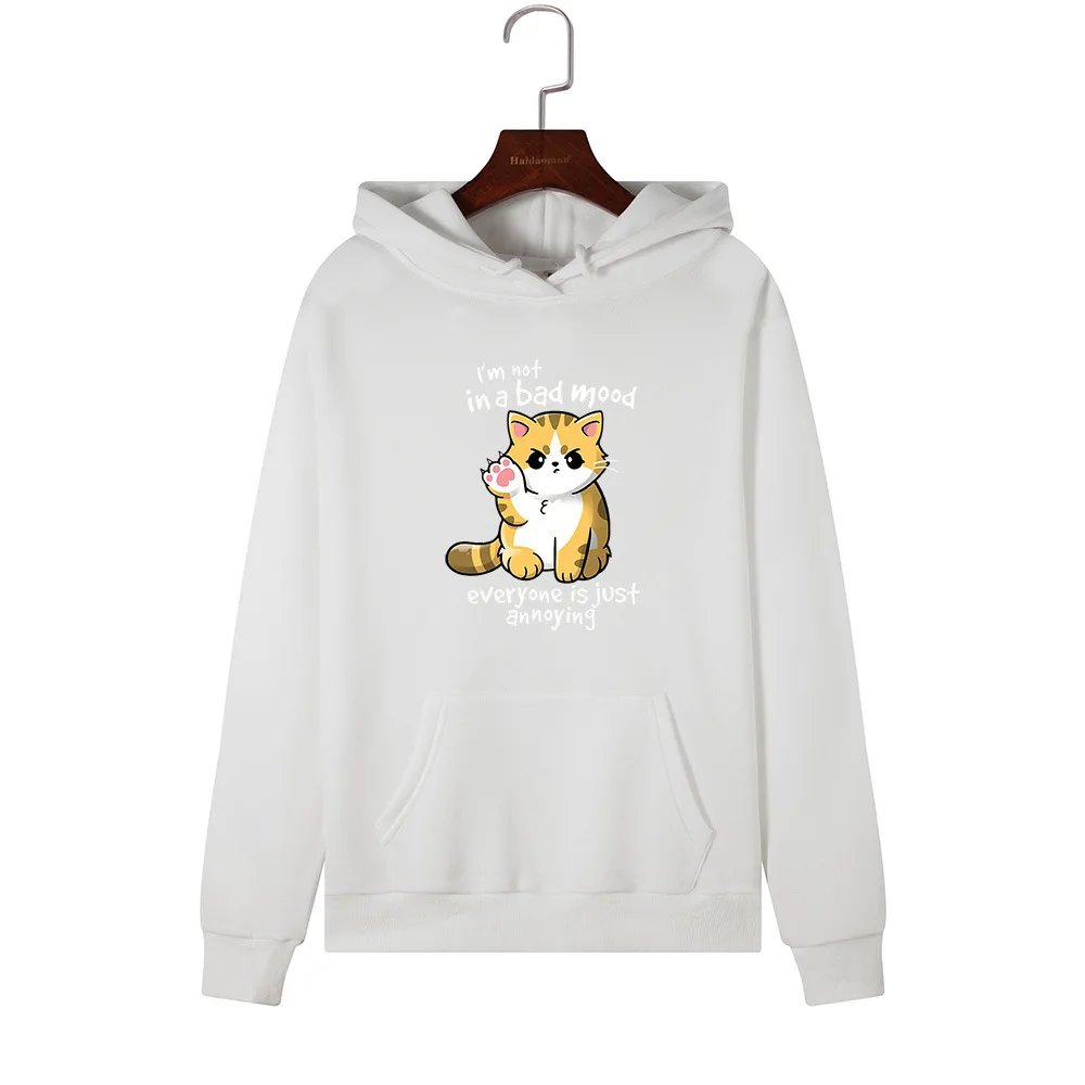 Толстовки с капюшоном размера d, женские толстовки большого размера, Kpop Kawaii Harajuku, толстовка Bangtan, уличная осенняя одежда для женщин, женская толстовка с капюшоном - Цвет: Белый