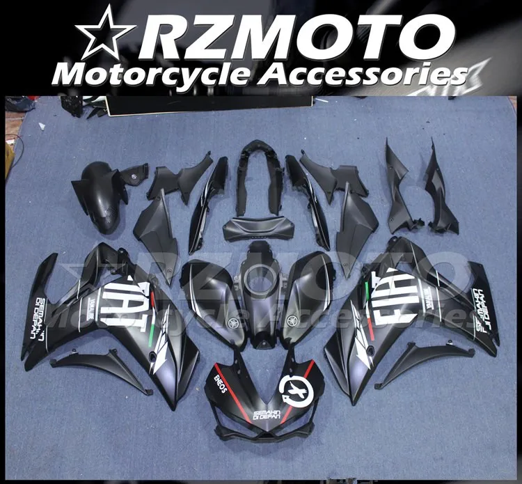 

New ABS Motorcycle Complete Fairings kit Fit for YAMAHA YZF R3 R25 2015 2016 2017 15 16 17 Bodywork set Custom black matte FIAT