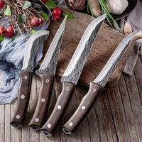 stainless steel handmade patterned slaughter professional boning knife manual butcher pigs cattle fish meat stall special knives
