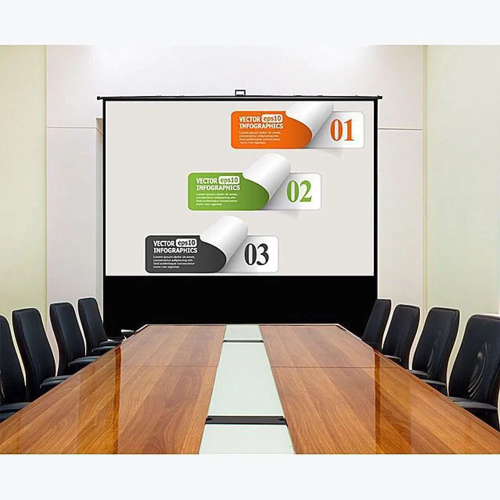 Моторизованный Электрический напольный передний проекционный экран TELUXSEE 110