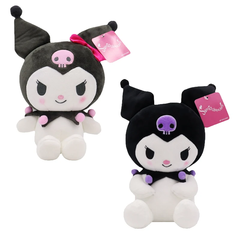 

20cm Cartoon Stuffed Bowknot Kuromi Plush Toy Anime Kawaii Cute Soft Plushie Girls Doll Comfort Toys Ornaments Gift for Children