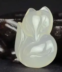 Yy807&gt Натуральный халцедон кулон для цветения персика ледяной лисы Агат агата