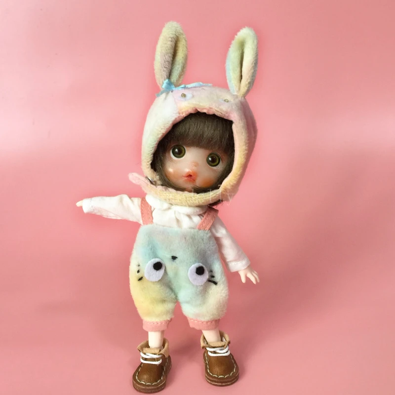 Cute 1/12 BJD Obitsu 11 кукла Женская одежда для OB11 слюнявчик куклы брюки рубашка шляпа