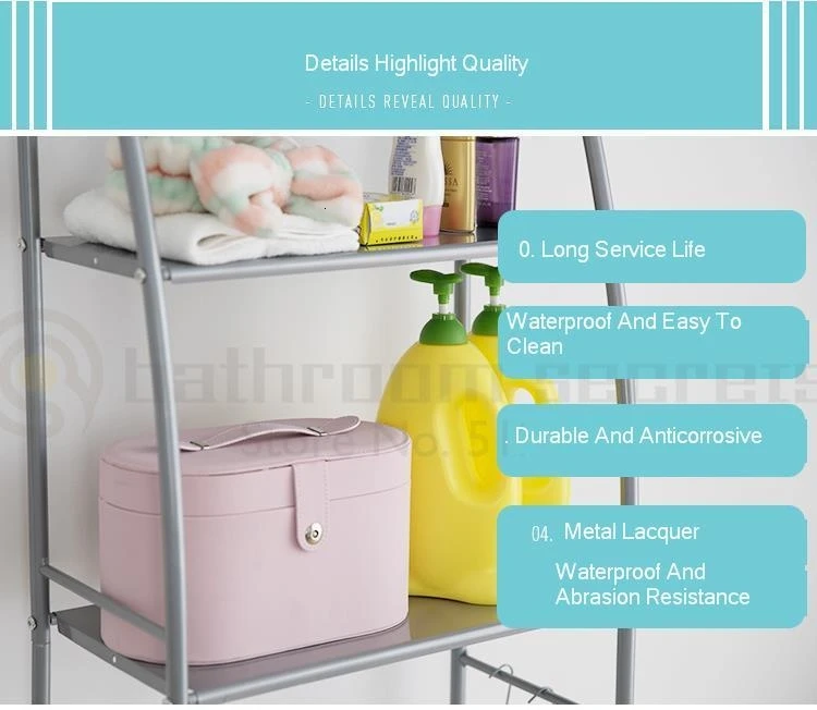 Balcony Corner Frame Floor-to-floor Full-automatic Drum Washing Machine Storage Rack Toilet Toilet Rack Floor-to-floor Type