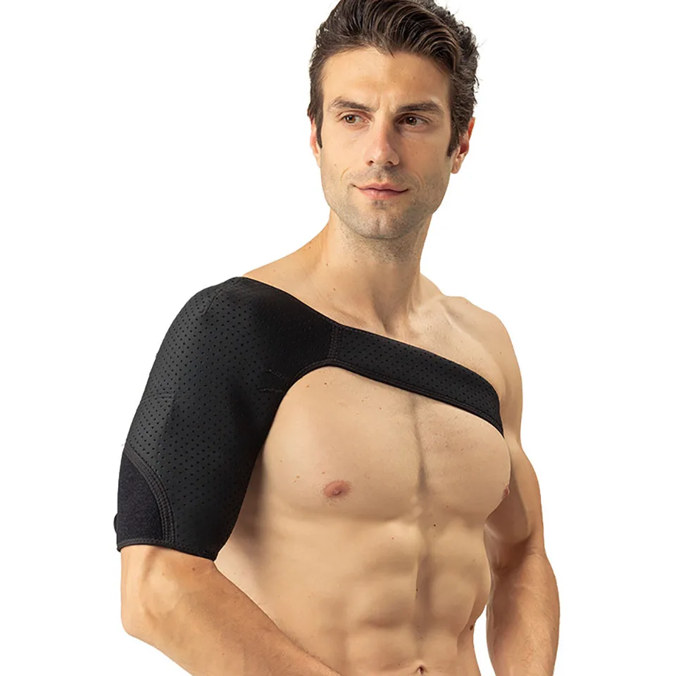 

GOBYGO Fitness Shoulder Guard Adjustable Breathable Wicking Shoulder Support Basketball Weightlifting Exercise Prevention Gear