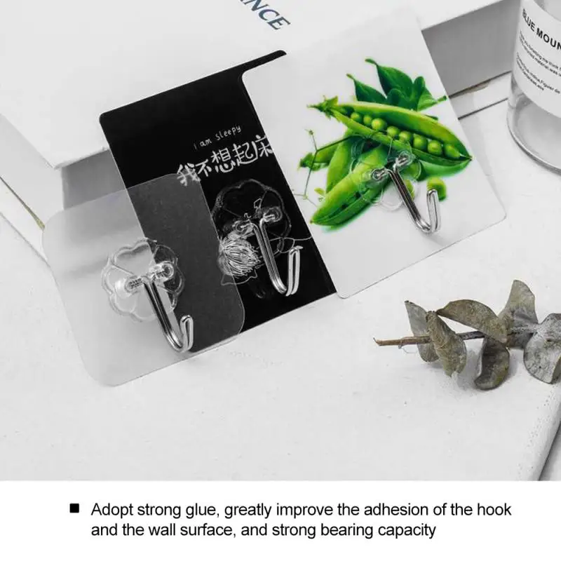 

Strong Invisible Cartoon Seamless Hooks Wall Home Kitchen Adhesive Hooks Creative Bathroom Nail-free Suction Cup Hooks Bathroom