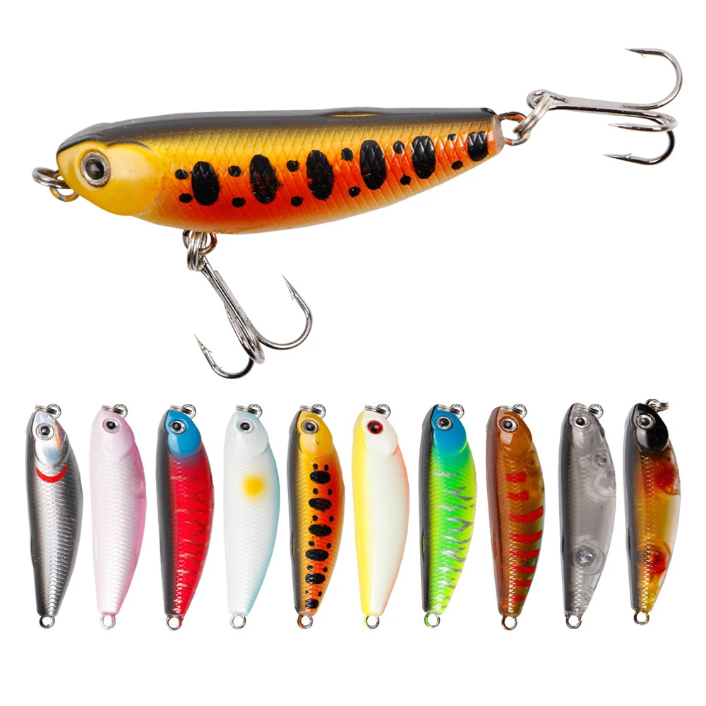 

Плавающая приманка-карандаш, 5,5 см, искусственная пластиковая жесткая приманка, искусственная приманка, кренкбейт, искусственная рыболовна...