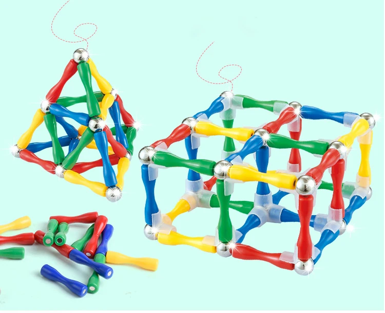 Набор красочных магнитных строительных блоков сделай сам 63 124 3D Магнитная панель