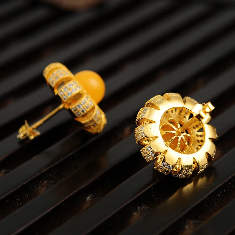 925 серебряные инкрустированные натуральные желтые мерные рандомные солнечные