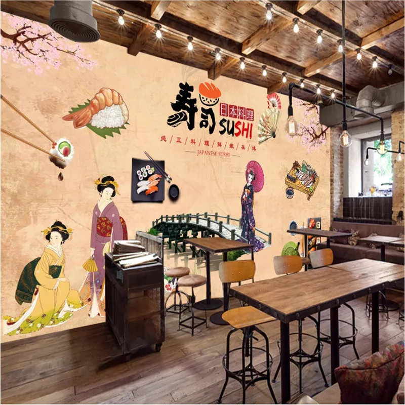 Ностальгический винтажный Японский Кухонный магазин суши Ресторан промышленный