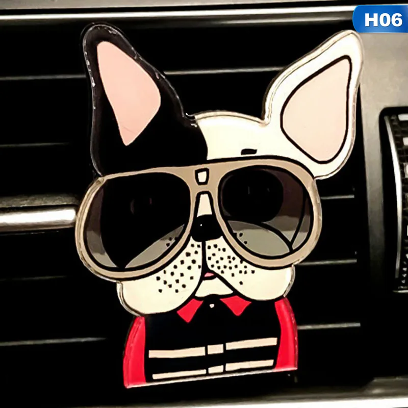 6 1pc Cute Pet Dog Car Air Freshener Perfume Lifelike Dog Doll Car Perfume Automobile Air Conditioning Vent Perfumes - Название цвета: 6