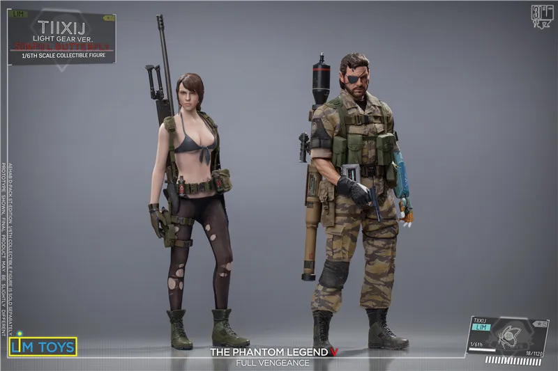 1/6 Scale Guilty Butterfly Female Shooter Clothes Accessory Set with Head Sculpt for DIY Soldier Figures