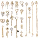 HNUIX 2 шт. 3D металлические украшения для ногтей японские украшения для ногтей высшее качество Кристалл Маникюр Циркон алмазные подвески