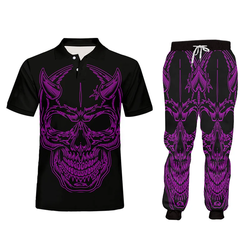 UJWI Мужская толстовка спортивные штаны куртка с черепом 3D принтом повседневная