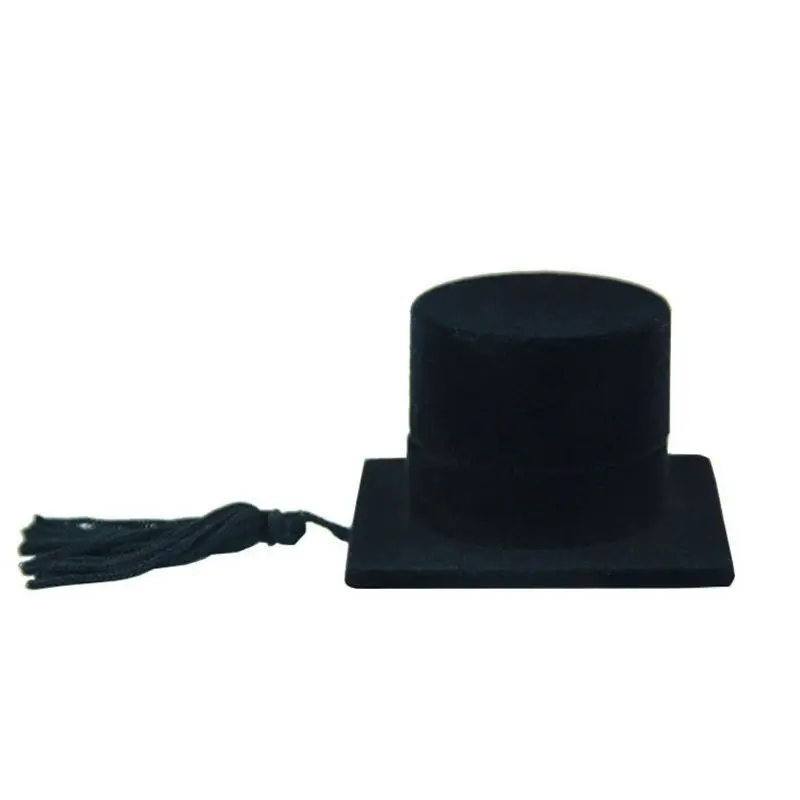 

Bachelor's Hat Design Jewelry Box, Ring Storage Case Holder Excellent Graduation Ceremony Gift Box