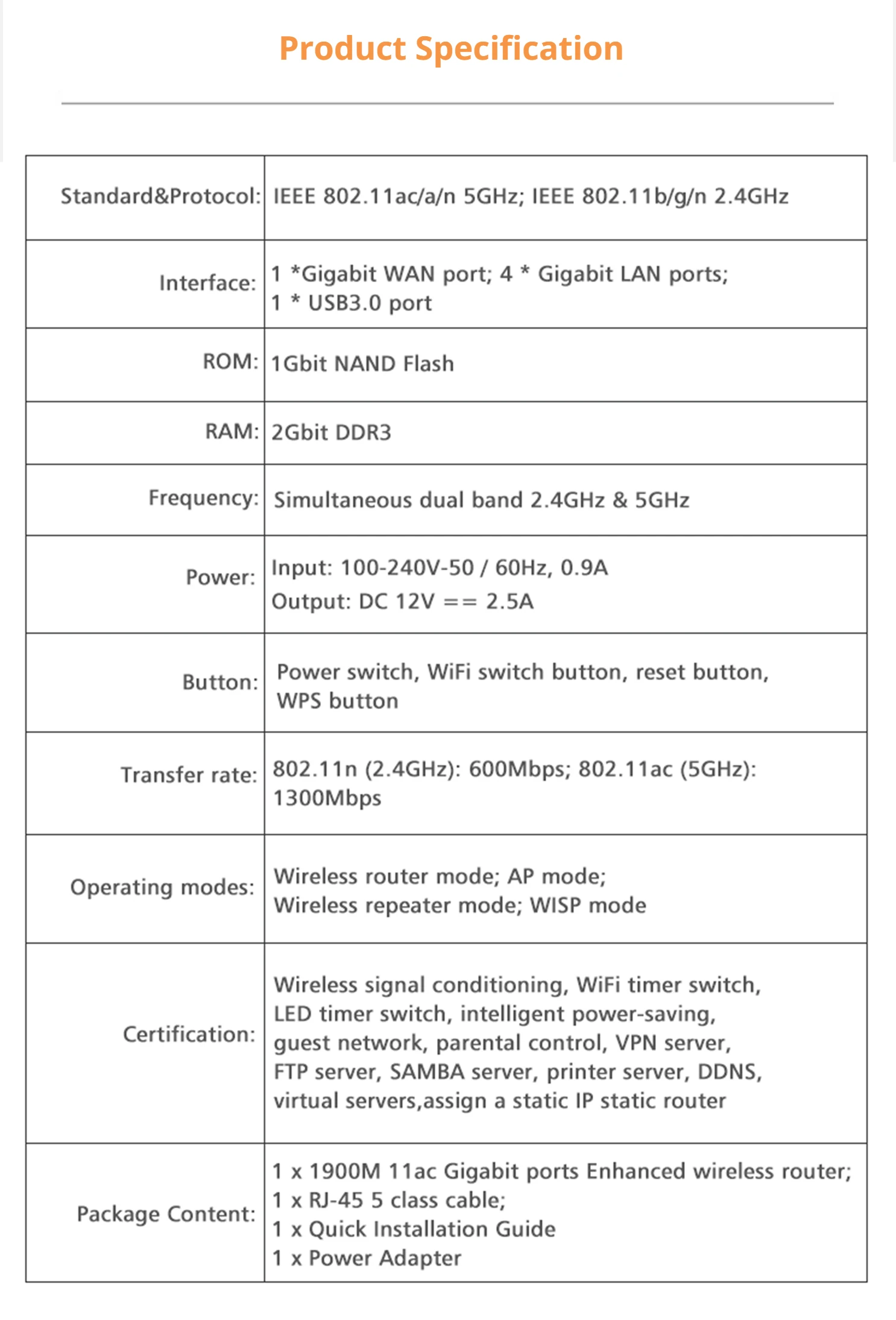 Tenda AC18 1900 Мбит/с двухдиапазонный гигабитный беспроводной WiFi маршрутизатор, WiFi повторитель, 1300 Мбит/с на 5 ГГц, 600 Мбит/с на 2,4 ГГц, USB 3,0