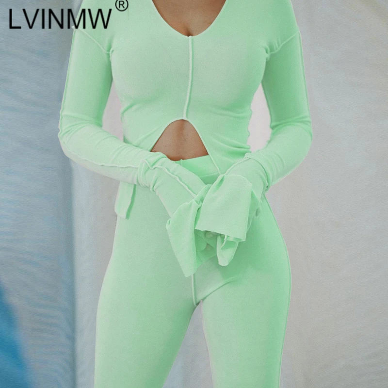 LVINMW сексуальный спортивный фитнес Повседневный модный осенний Женский комплект