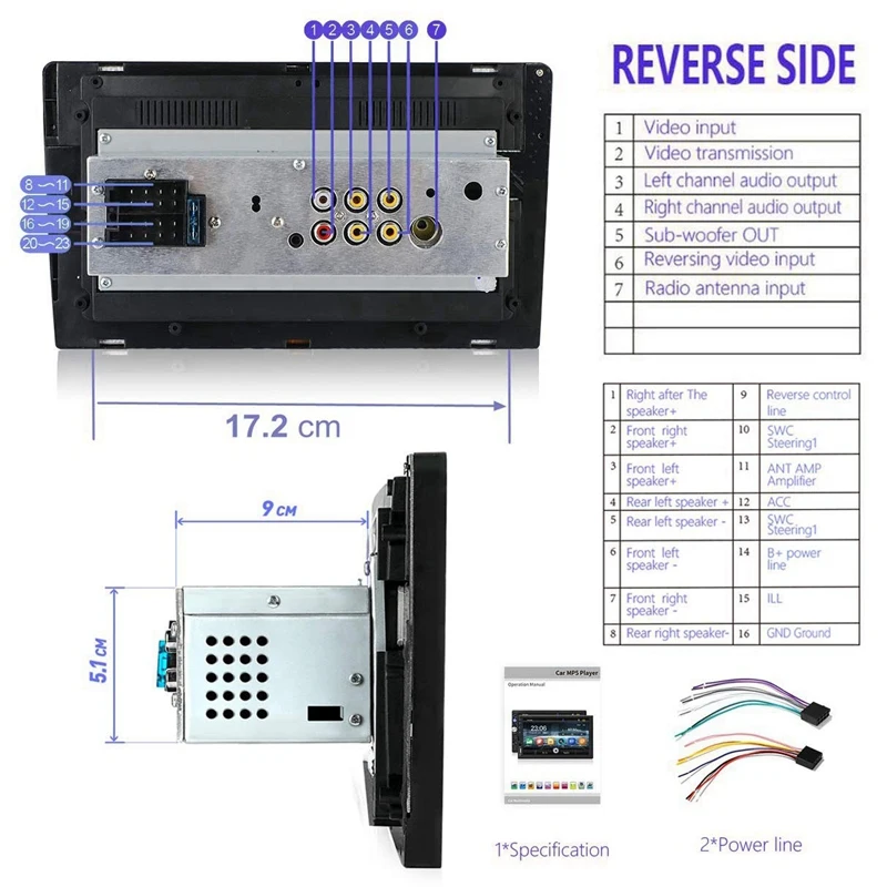 Автомобильный мультимедийный стерео 2 Din 9 дюймов MP5 плеер автоматический o Bluetooth USB