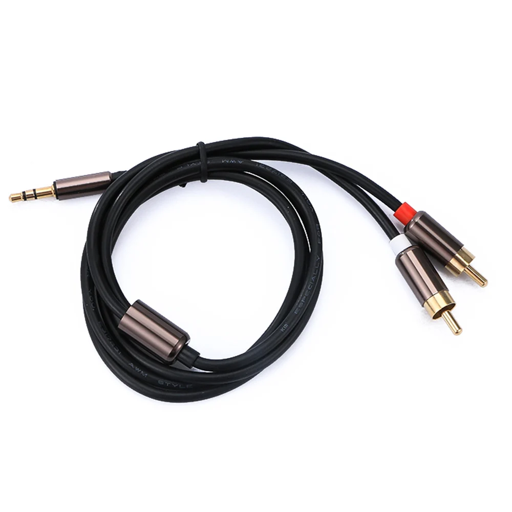 1 шт. аудиокабель 2 RCA на 3 5 мм AUX кабель штекер разъем к штекеру 2RCA сплиттер для