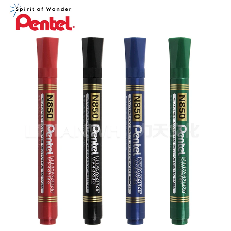 Перманентный маркер Pentel N50 N850 8 шт. черная/синяя/зеленая/красная линия 4 3 мм|Маркер