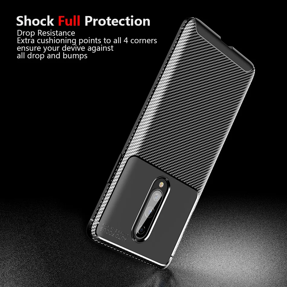 

KEYSION Phone Case for Oneplus 8 8 Pro Carbon Fiber Texture Soft Silicone Shockproof back Cover For Oneplus 7T Pro 1+ 7 Pro 6 6T