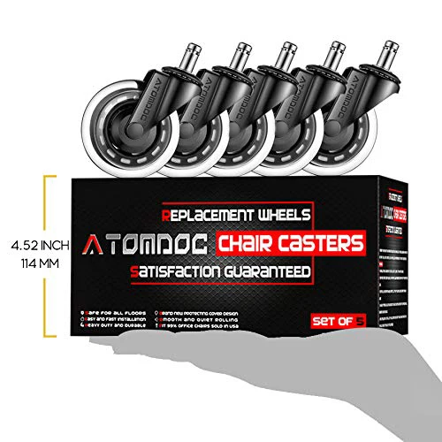 ATOMDOC 3 дюйма Офисная версия стандартные запасные ролики резиновые мягкие