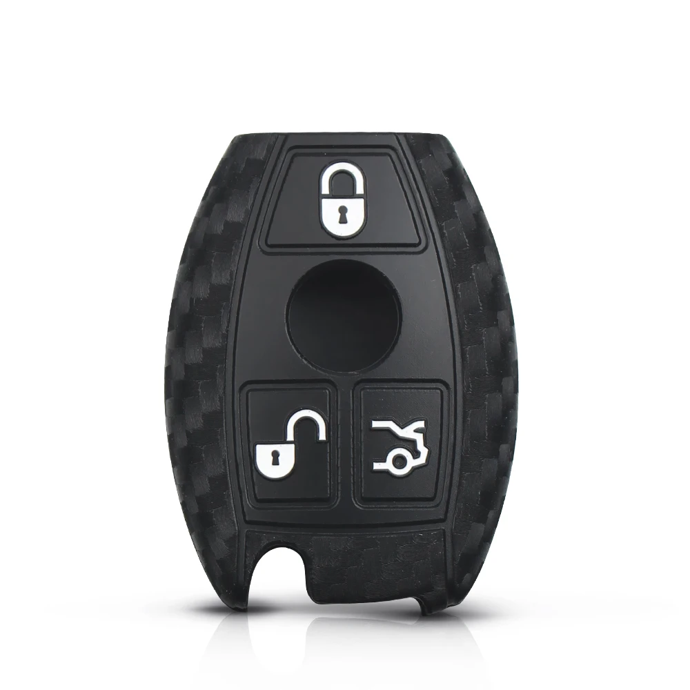 Карбоновая силиконовый чехол для ключей от машины KEYYOU 2/3 защитная крышка