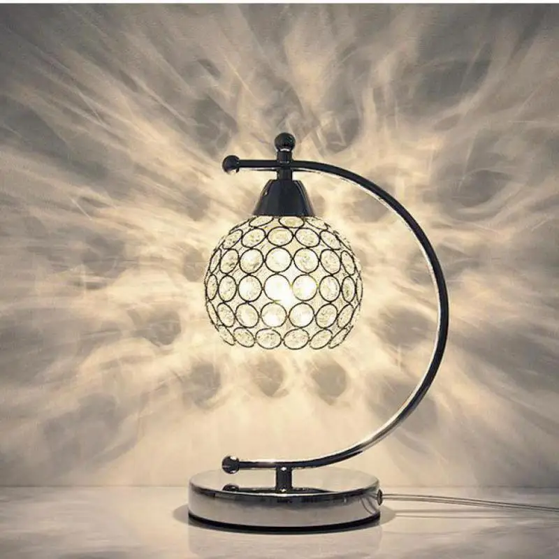 Современная простая Хрустальная настольная лампа креативная Светодиодная для