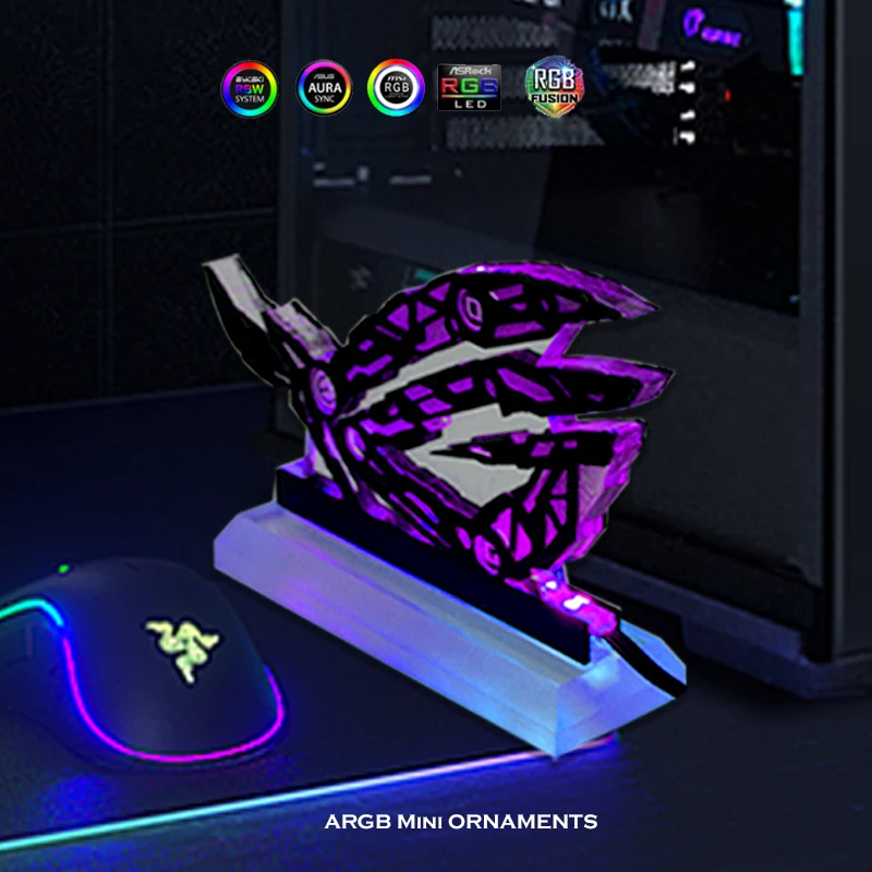 Персонализированные фигурки украшения DIY компьютерный чехол ROG MSI AORUS бренд тема