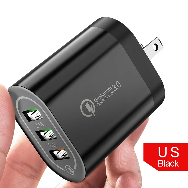 Быстрое зарядное устройство для телефона DUSH EU US 3 0 быстрое USB портативное