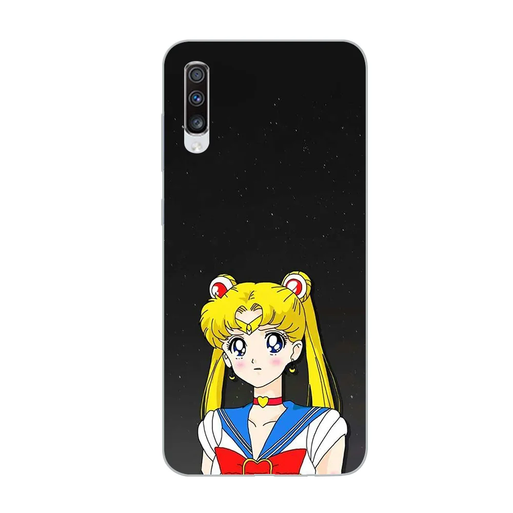 ciciber Phone Case Anime Sailor Moon Cover for Samsung Galaxy A50 A70 A80 A40 A30 A20 A60 A10 A20e Soft Silicone TPU Funda Coque |