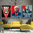 Картина на холсте с изображением Дональда Трампа из мультфильма США Художественный постер на стену для голосования за президентскими выборами, картина для домашнего декора гостиной