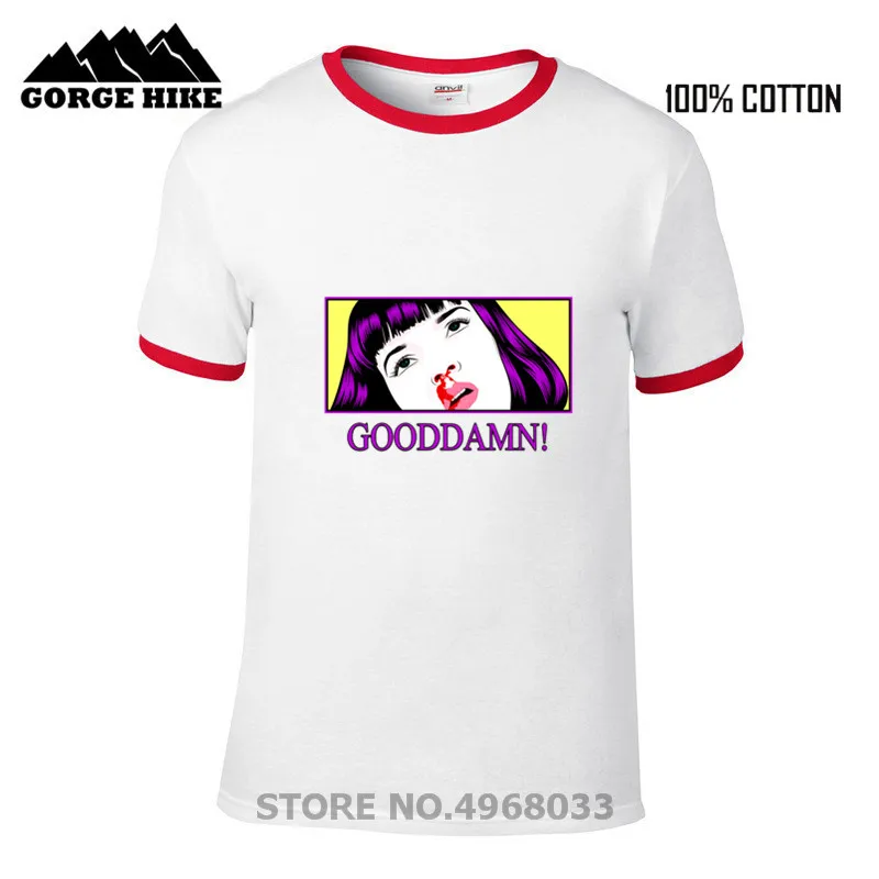 Сексуальная Дамская Футболка с принтом хорошего чёрта Hombre Mia Wallace Pulp Fiction ТВ