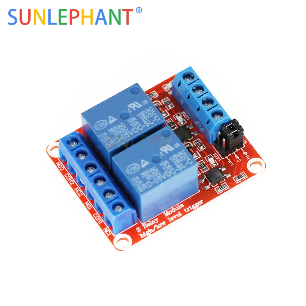 2-канальный релейный модуль с изоляцией оптрона 2-стороннее реле 5 В 12 24 поддержка