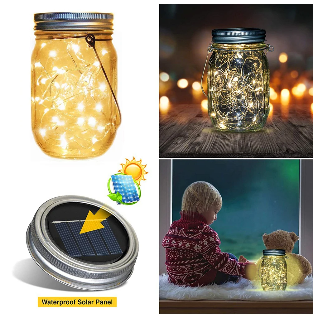 6 шт. 20 светодиодов волшебный светильник на солнечной батарее для каменной банка
