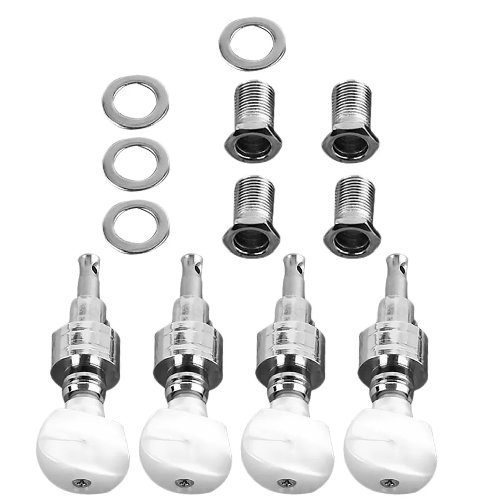

4pcs Banjo Machine Heads Tuning Pegs Tuners Keys with 4 Bushings for Banjo