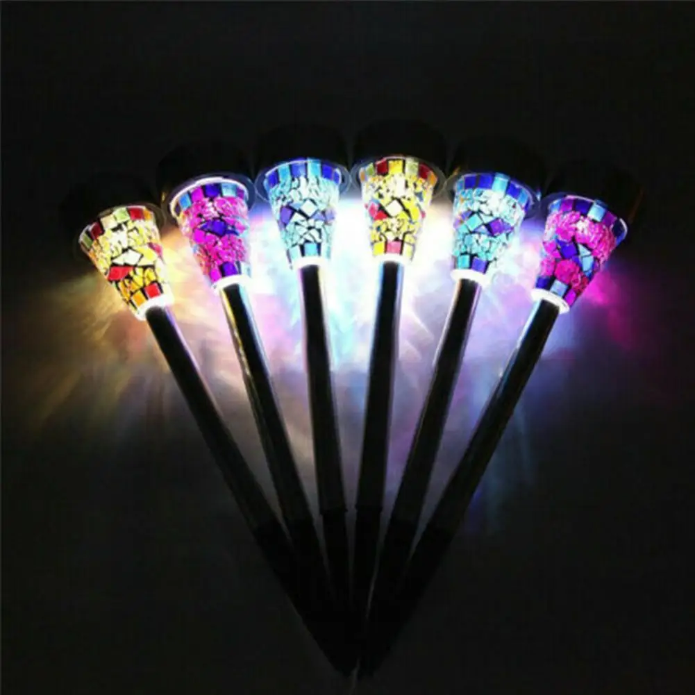 

3 Pcs Garden Decoration Light Outdoor Solar Lawn Lights Decoration Lawn For Garden Lights LED Lights Mosaic Night I6A6