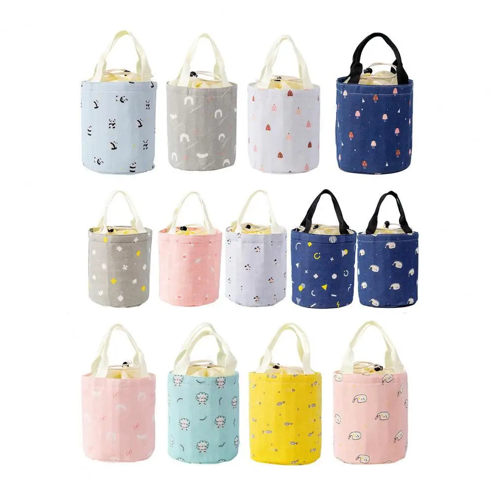 

Fresh-keeping Lunch Box Portable Large Capacity Cylinder Basket Storage Pouch