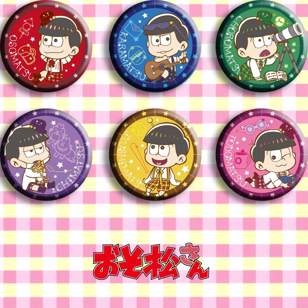 58 мм Osomatsu San значок аниме Мацуно Осомацу Ichimatsu знаки стили брошь значки подарок |